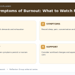 Physical Symptoms of Burnout: What to Watch For four-part infographic