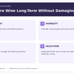 How to Store Wine Long-Term Without Damaging It four-part infographic